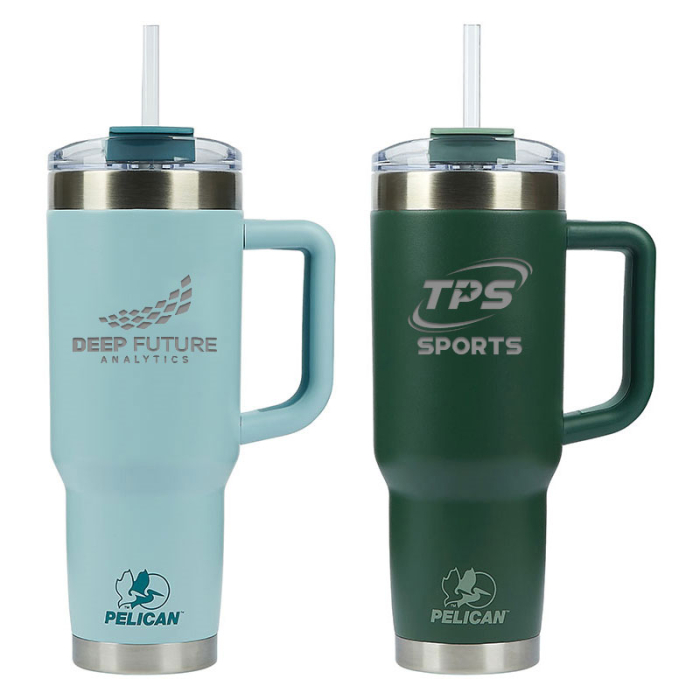 Pelican Porter™ 40 Oz Custom Recycled Double Wall Stainless Steel Travel Tumblers
