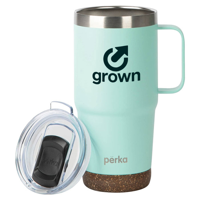 Perka® 24 Oz Imprinted Bartlett Double Wall Stainless Steel Stacking Mugs