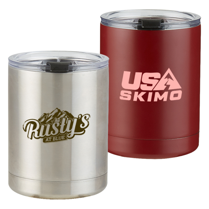Personalized 10 Oz Stainless Steel Low Ball Tumblers