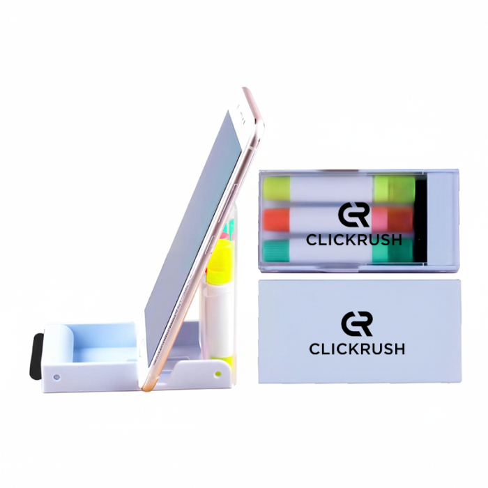 Personalized Gel Wax Highlighters with Phone Holder and Screen Cleaner