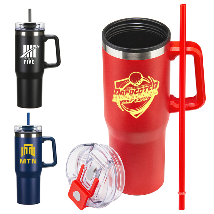 Personalized Oceanic 30 Oz Stainless Steel and Polypropylene Mugs