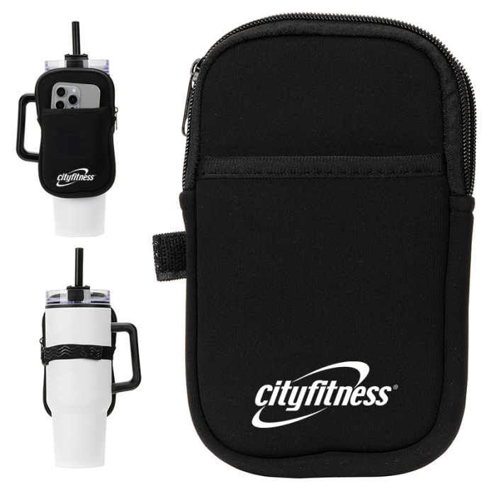 Promotional Cup Caddy Zippered Pouches for Large Mugs