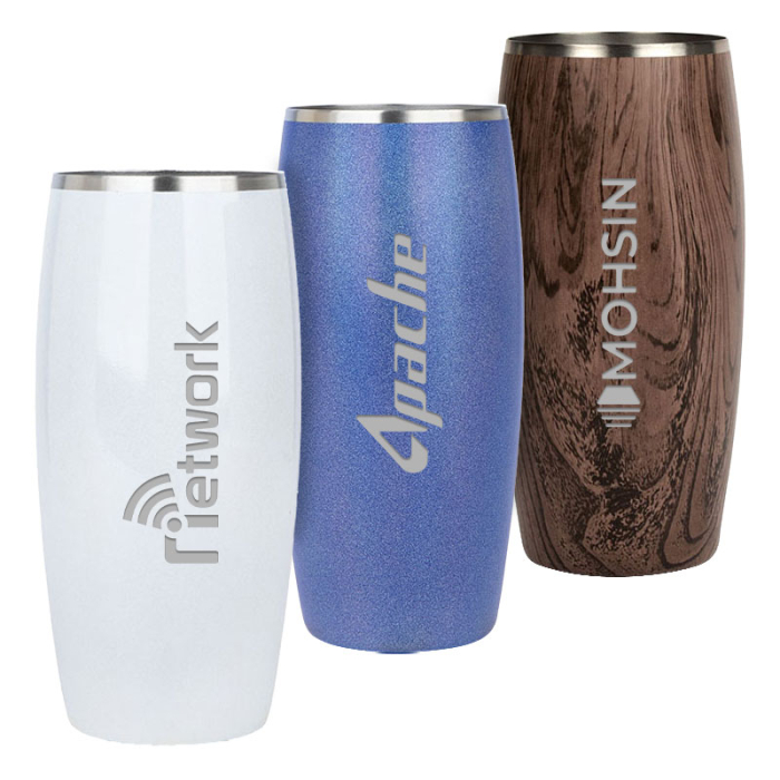 Snowfox® 18 Oz Custom Imprinted Shimmer Series Vacuum Insulated Beer Tumblers