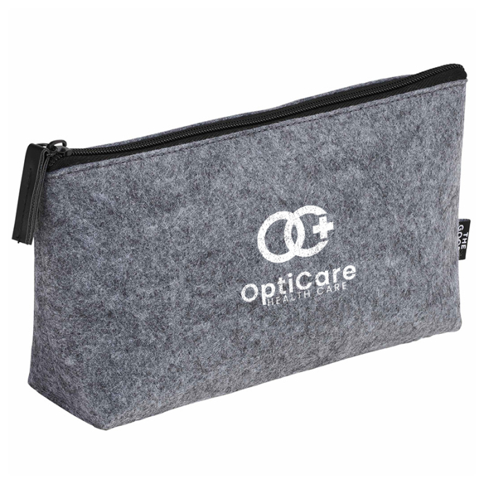 THE GOODS™ Custom Recycled Felt Zippered Pouches