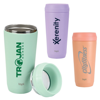 TOPL® 16 Oz Double Wall Recycled Stainless Steel 360°...