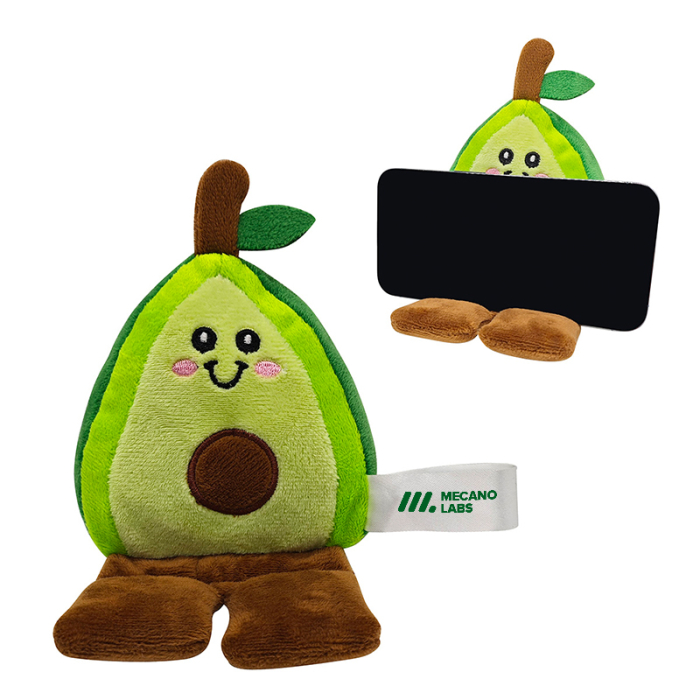 Phone Pals™ Promotional Weighted Plush Phone Holders - Avocado