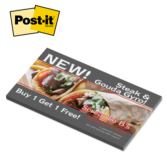Post-it® Custom 3x5 Inch Full Color Program Notes