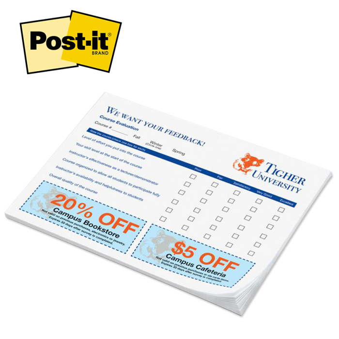 Post-it® Custom 6x8 Inch Full Color Program Notes