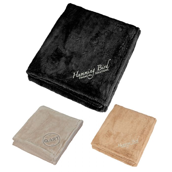 Custom Ultra Plush Faux Fur Throw Blankets