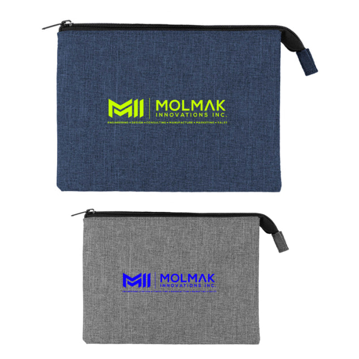 Customized Heathered Reusable 3-Pocket EVA Pouches