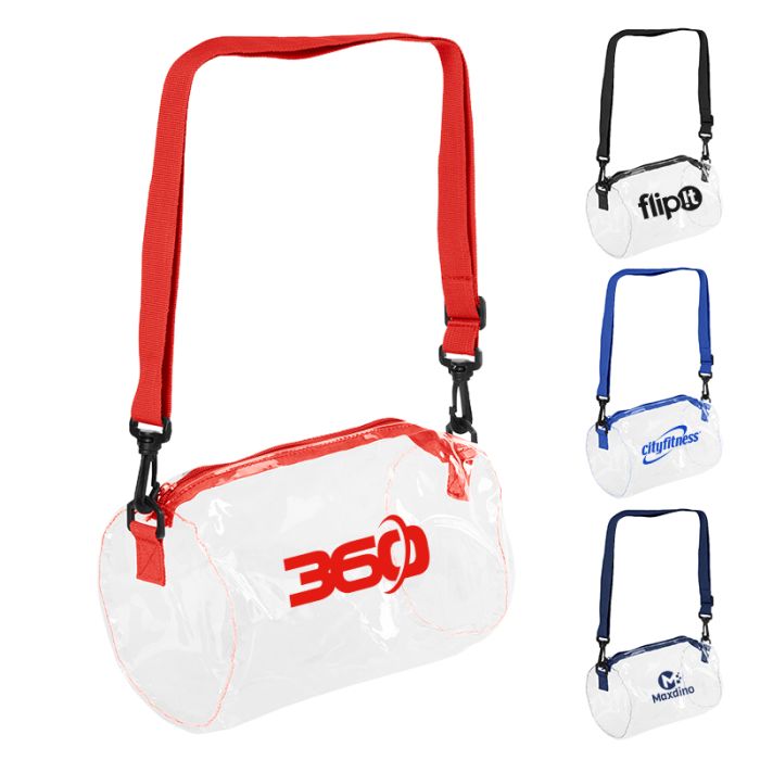 Personalized Seymour Clear Barrel Bags