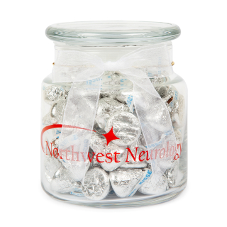 22 Oz Hershey's Chocolate Kiss Glass Jars