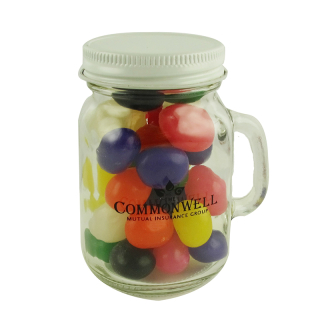 Glass Mini Mason Jars with Jelly Beans