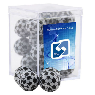 Acrylic Boxes with Chocolate Soccer Balls