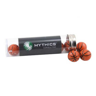 Tubes with Chocolate Basketballs