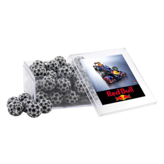 Acrylic Boxes with Chocolate Soccer Balls