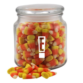 Glass Jars with Candy Corn