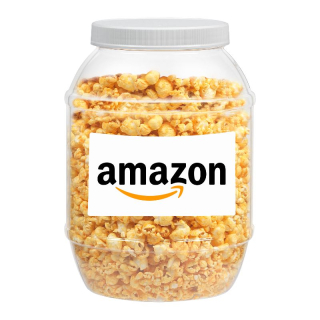 Large Plastic Jars with Caramel Popcorn