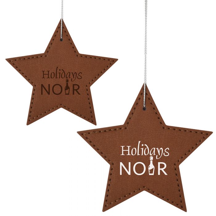 Custom Printed Leatherette Ornament - Star