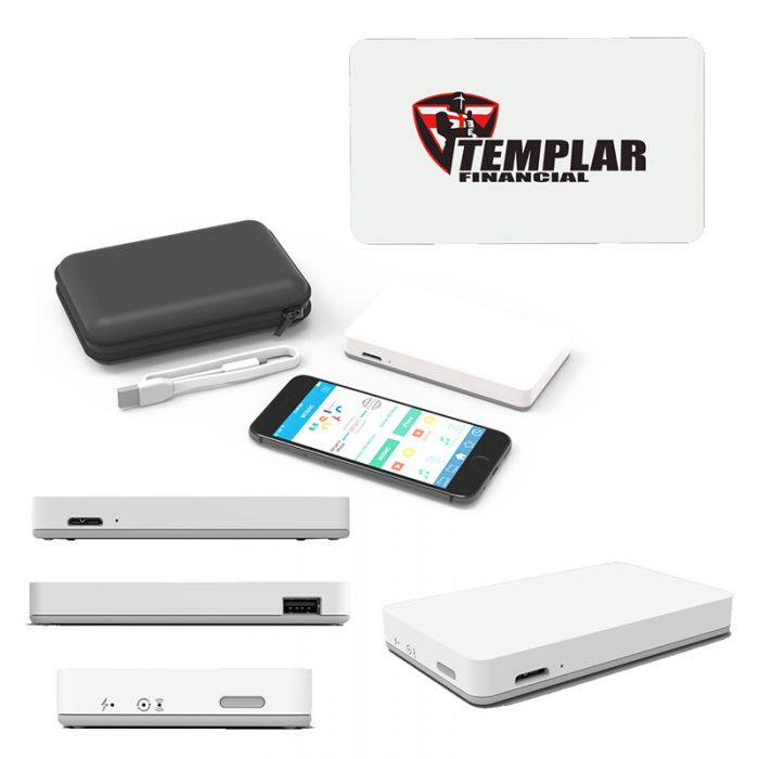 Custom Printed Mosaic 2.0 16GB Media Hub Power Banks - 4500 mAh