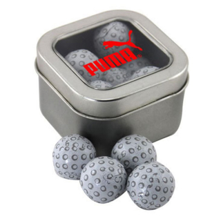 Window Tins with Chocolate Golf Balls