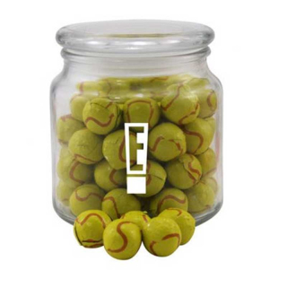 Glass Jars with Chocolate Tennis Balls