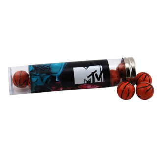 Tubes with Chocolate Basketballs