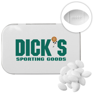 Rectangular Tins with Football Shaped Mints