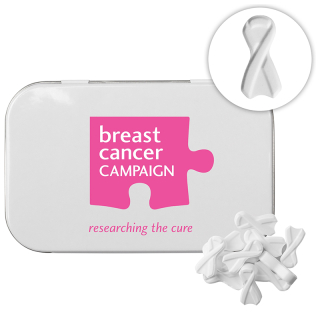 Rectangular Tins with Ribbon Shaped Mints