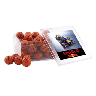 Acrylic Boxes with Chocolate Basketballs