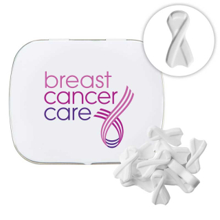 Domed Tins with Ribbon Shaped Mints