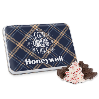 Gift Tins with Peppermint Bark Shapes