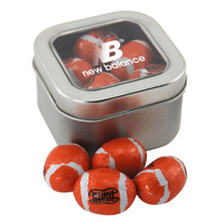 Window Tins with Chocolate Footballs