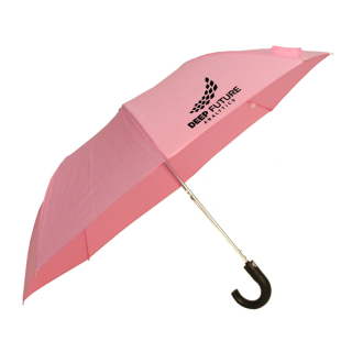41 Inch Arc Customized Auto Open Folding Umbrellas with Hook Handle