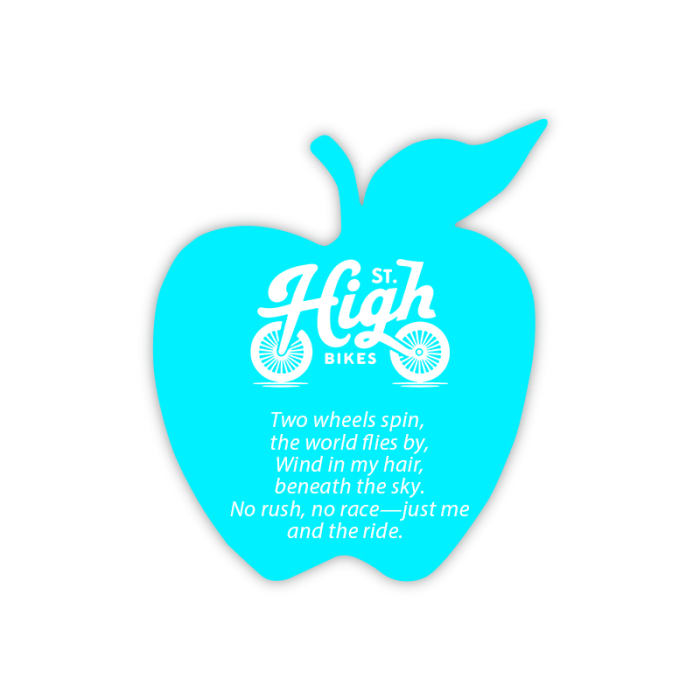 Custom Apple Shape Paper Hand Fans W/out Stick 