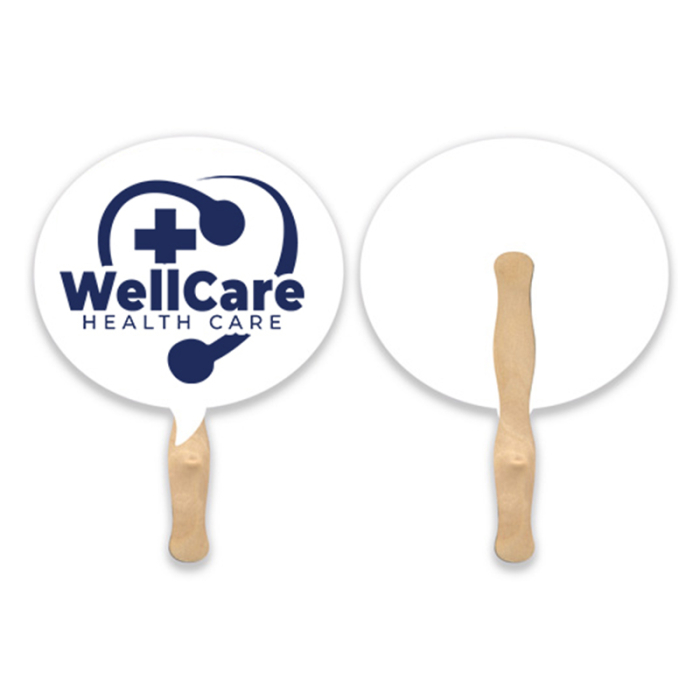 Custom Bubble Shape Single Hand Fans 