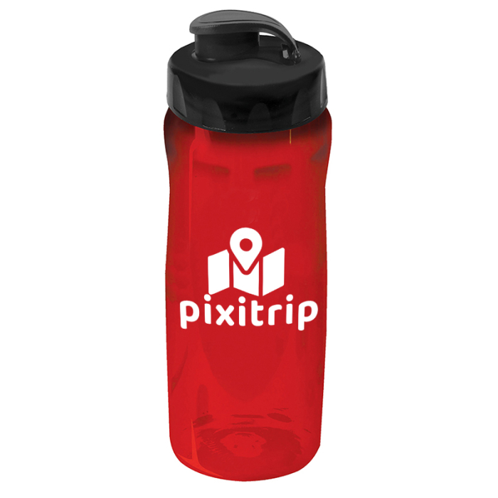 18 Oz Personalized Poly-Saver PET Bottles with Flip Top Caps