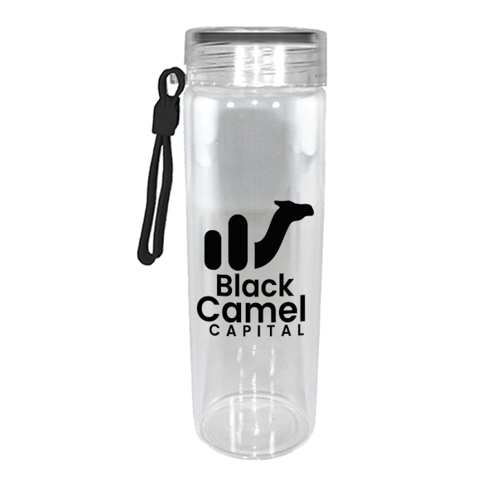 20 Oz Imprinted Durable Clear Glass Bottles with Screw on Lids