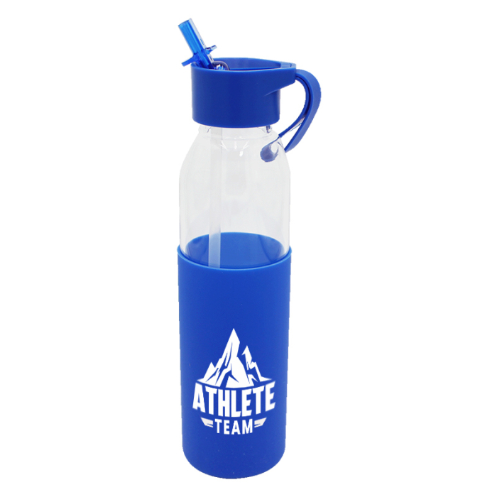 20 Oz Personalized Borosilicate Bottles with Silicone Sleeves