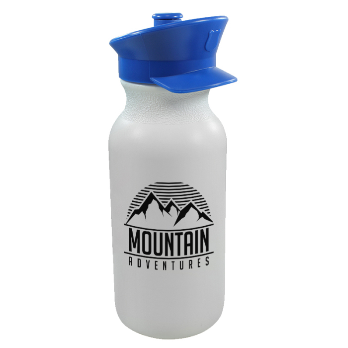 20 Oz Personalized Value Cycle Bottles with Police Hat Push n Pull Caps