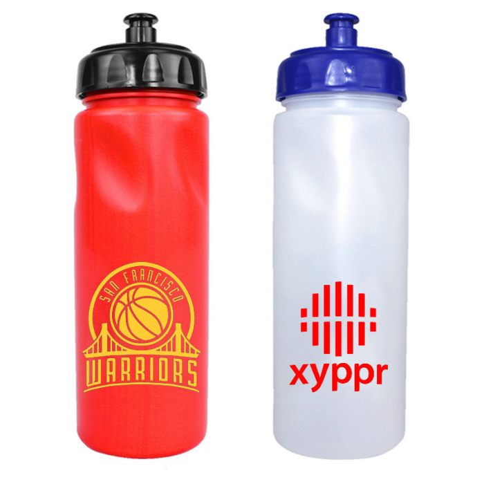 24 Oz Custom Cycle Bottles with Push n Pull Caps