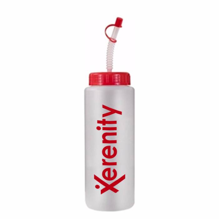 32 Oz Customized Sports Bottles with Flexible Straws
