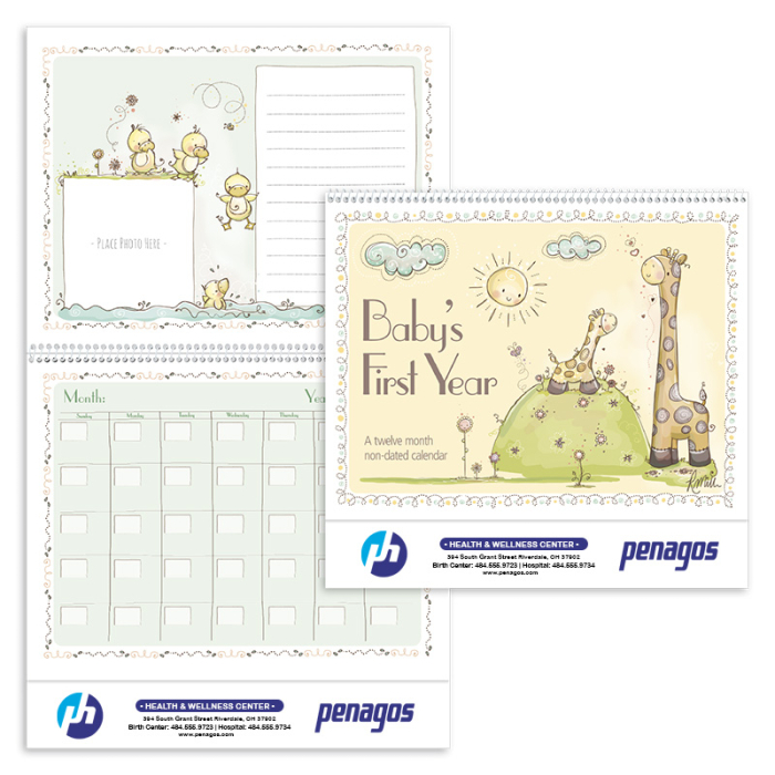 Custom Baby's First Year Non Dated Wall Calendars by Rachelle Anne Miller