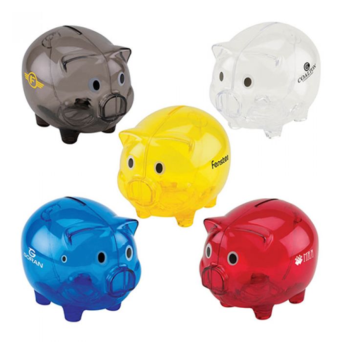 Promotional Oinky Large Translucent Piggy Banks