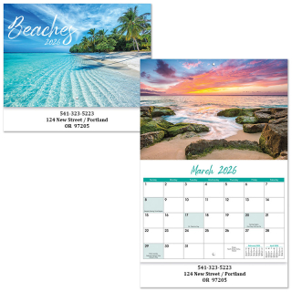 Beaches Stapled Wall Calendars