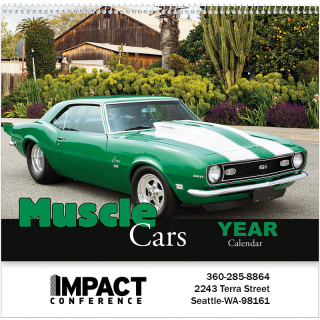 2026 Muscle Cars Spiral Wall Calendars