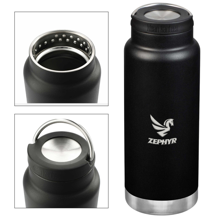 Custom Imprinted 32 Oz Klean Kanteen Eco TKWide Bottles with Loop Cap