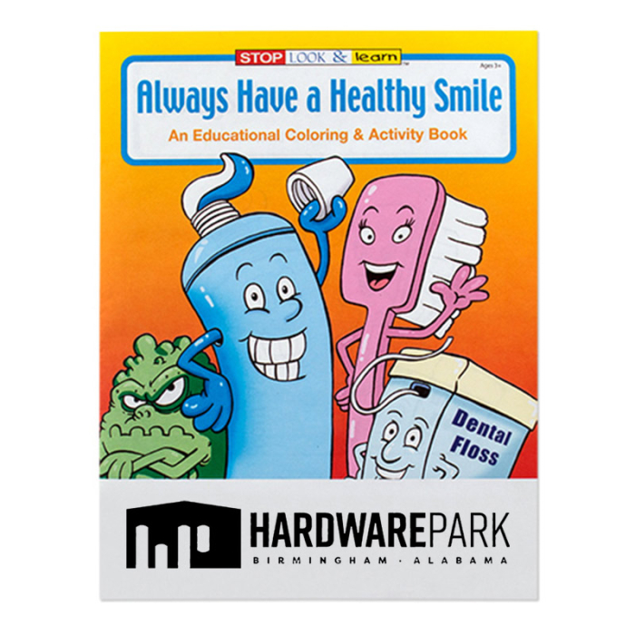 Custom Printed Always Have a Healthy Smile Coloring Books