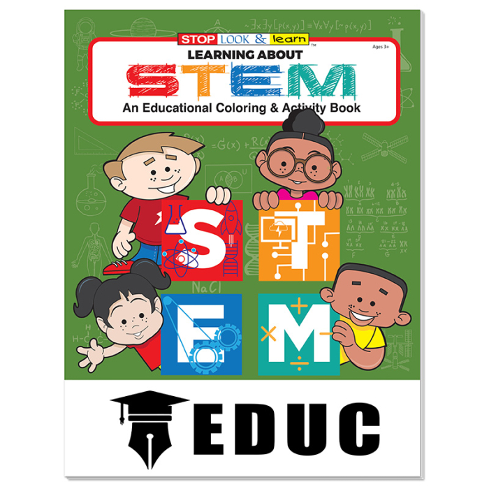 Custom Printed Learning About STEM Coloring Books 