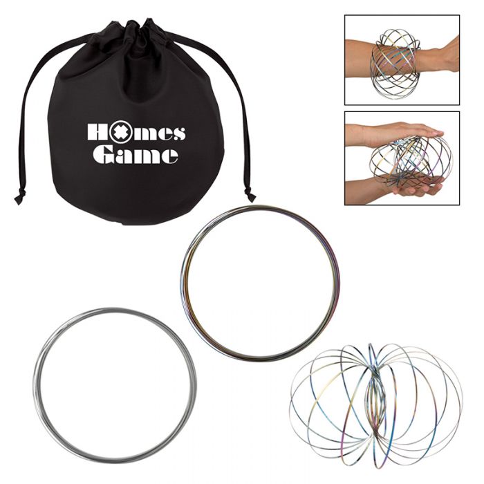 Custom Printed Momentum Spinner Rings In Pouch